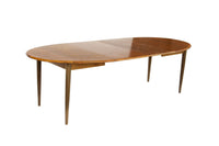 Oval Danish Teak Dining Table with 2 Leaves by Gudme Mobelfabrik