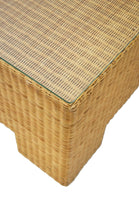 Square Wicker Coffee Table by Milling Road / Baker, 40 x 40