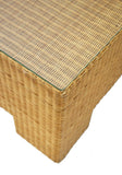 Square Wicker Coffee Table by Milling Road / Baker, 40 x 40