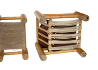 Hand Hewn Pine Log Armchair and Ottoman