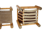 Hand Hewn Pine Log Armchair and Ottoman
