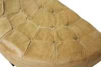Tufted Demilune Ottoman by Dunbar with Fluted Legs