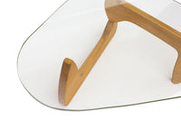 Early IN-50 Coffee Table with Green Glass by Isamu Noguchi