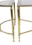 Neoclassical 3 pc Bunching Cocktail Table in Brass after Maison Jansen