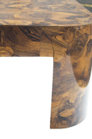 Rounded 1980s Coffee Table in Penshell Laminate