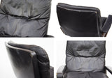 Pair of Leather Lounge 'King Chairs' by Andre Vandenbeuck for Strässle Switzerland