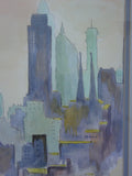 Dreamy Watercolor Cityscape