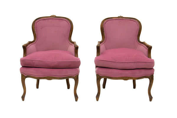 Pair of Lavender French Provincial Style Chairs