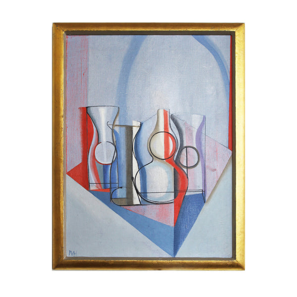 'Still Life in Red and Blue' by Joseph Mellor Hanson