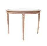 Italian Dining Table with Caned Top and Fluted Legs