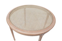 Italian Dining Table with Caned Top and Fluted Legs
