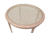 Italian Dining Table with Caned Top and Fluted Legs