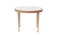 Italian Dining Table with Caned Top and Fluted Legs