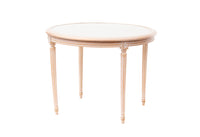 Italian Dining Table with Caned Top and Fluted Legs