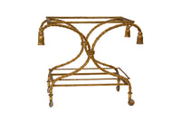 Gilt Rope and Tassel Bar Cart