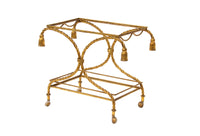 Gilt Rope and Tassel Bar Cart