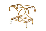 Gilt Rope and Tassel Bar Cart