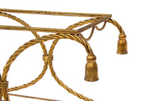 Gilt Rope and Tassel Bar Cart