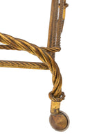 Gilt Rope and Tassel Bar Cart