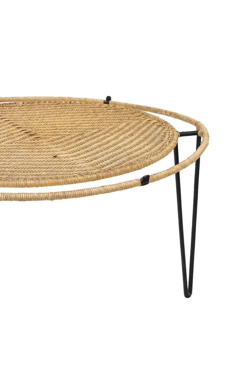 Smaller Scale Iron and Raffia Coffee Table – shopnueve