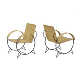 Pair of Iron Hoop Chairs