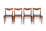 S/4 Norwegian Teak Bambi Dining Chairs