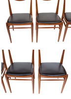 S/4 Norwegian Teak Bambi Dining Chairs