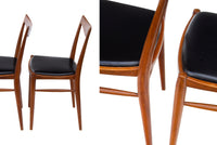 S/4 Norwegian Teak Bambi Dining Chairs
