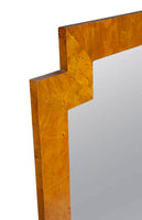 Geometric Italian Burlwood Mirror