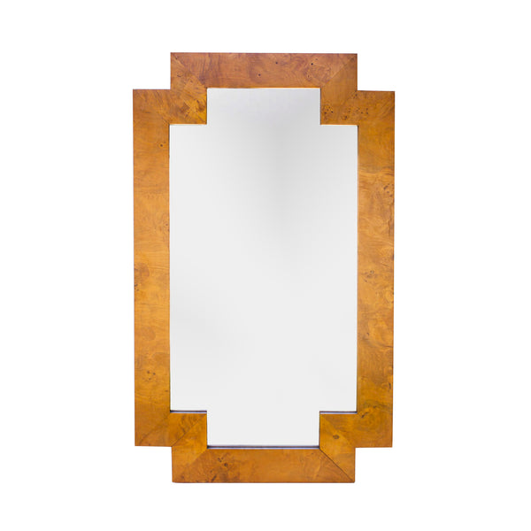 Geometric Italian Burlwood Mirror