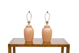 Peach Ginger Jar Ceramic Table Lamps