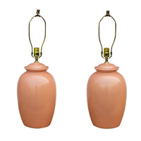 Peach Ginger Jar Ceramic Table Lamps