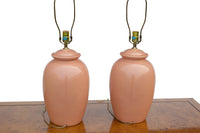 Peach Ginger Jar Ceramic Table Lamps