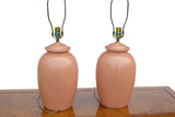 Peach Ginger Jar Ceramic Table Lamps