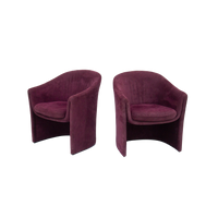 Sculptural Pair of Armchairs by Dunbar