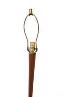Walnut Floor Lamp with Built-in End Table
