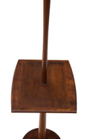 Walnut Floor Lamp with Built-in End Table
