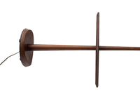 Walnut Floor Lamp with Built-in End Table