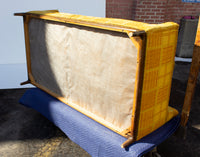 Midcentury Modern Loveseat with Walnut Base
