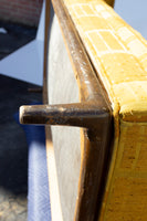 Midcentury Modern Loveseat with Walnut Base