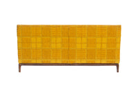 Midcentury Modern Loveseat with Walnut Base