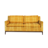 Midcentury Modern Loveseat with Walnut Base