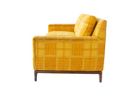 Midcentury Modern Loveseat with Walnut Base