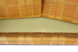 Midcentury Modern Loveseat with Walnut Base