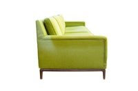 Classic Midcentury Modern Sofa with Walnut Base