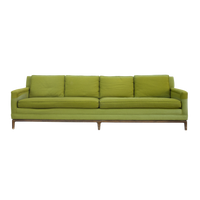 Classic Midcentury Modern Sofa with Walnut Base
