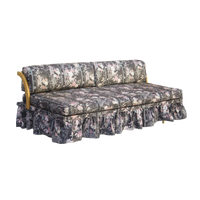 Maple Daybed with Ruffled Floral Upholstery