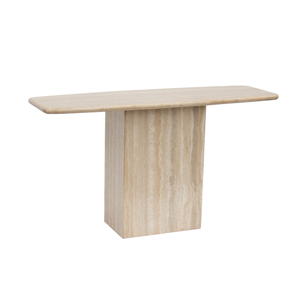 Postmodern Italian Travertine Console Table by Stone International spa