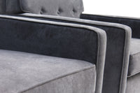 Pair of Chairs by Baker Furniture w Stainless Bases