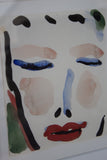 Gestural Watercolor of a Female Face